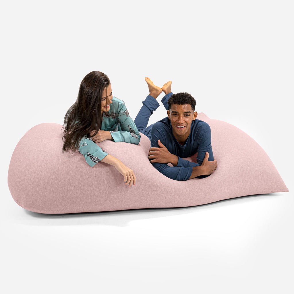 Venti XXL Riesen Sitzsack - Elastische Baumwolle Baby Pink 03