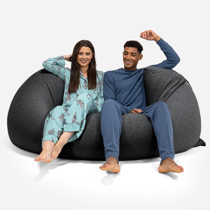 Venti XXL Riesen Sitzsack - Elastische Baumwolle Schiefergrau 04