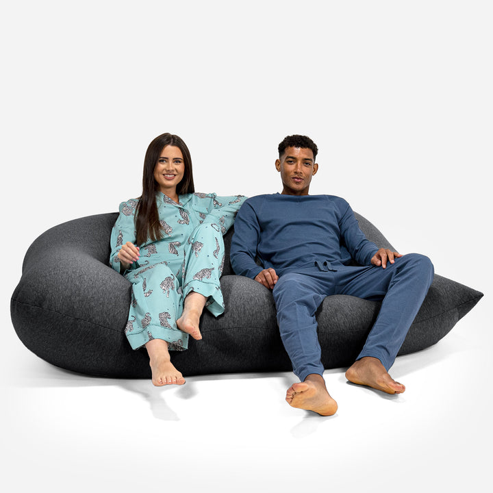 Venti XXL Riesen Sitzsack - Elastische Baumwolle Schiefergrau 05