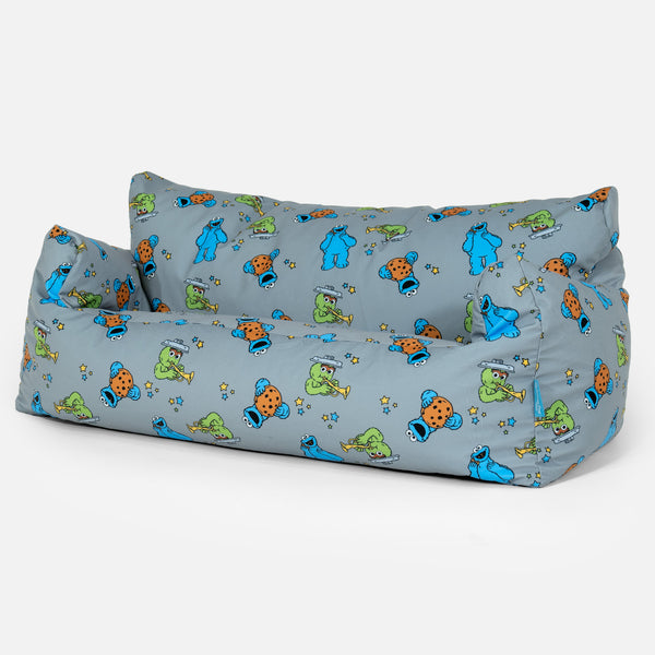 Sitzsack Sofa für Kinder 1-5 Jahre - Krümelmonster & Oskar der Griesgram 01