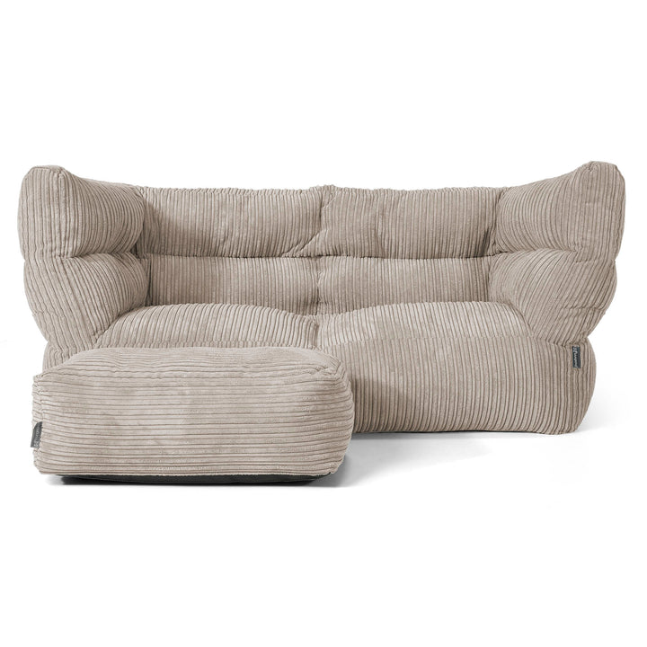 2-Sitzer Louis Sitzsacksofa - Cord Nerzfarben 02
