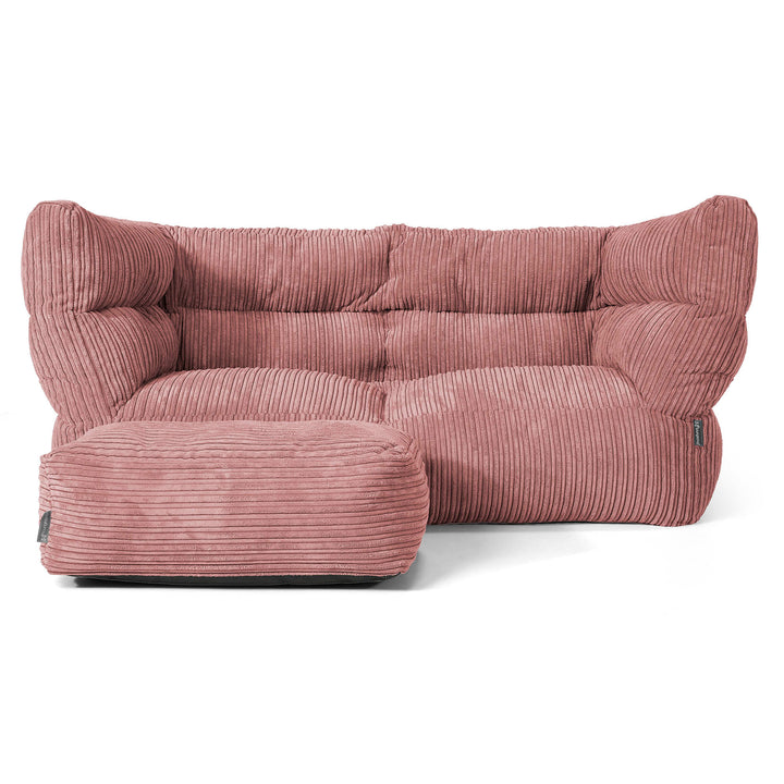 2-Sitzer Louis Sitzsacksofa - Cord Pfirsich 02