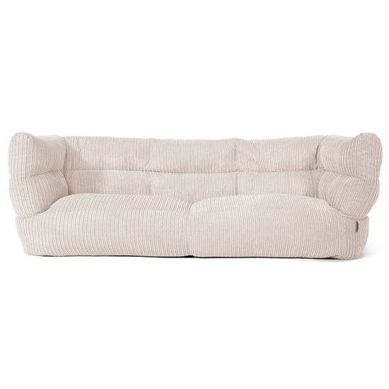 3-Sitzer Louis Sitzsacksofa - Cord Elfenbein 01