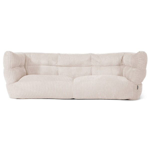 3-Sitzer Louis Sitzsacksofa - Cord Elfenbein 01