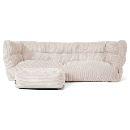 3-Sitzer Louis Sitzsacksofa - Cord Elfenbein 02