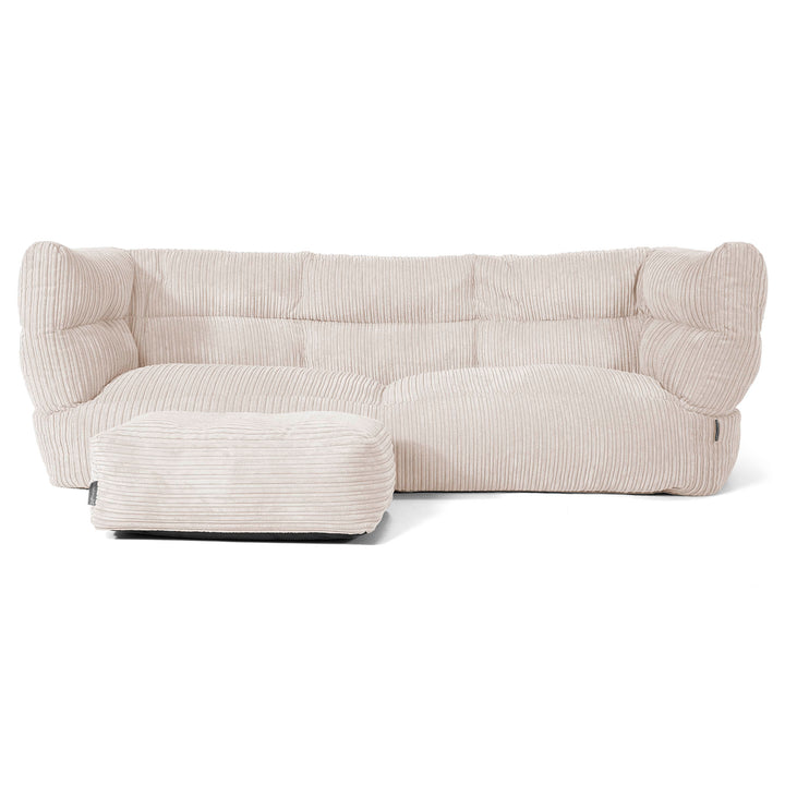 3-Sitzer Louis Sitzsacksofa - Cord Elfenbein 02