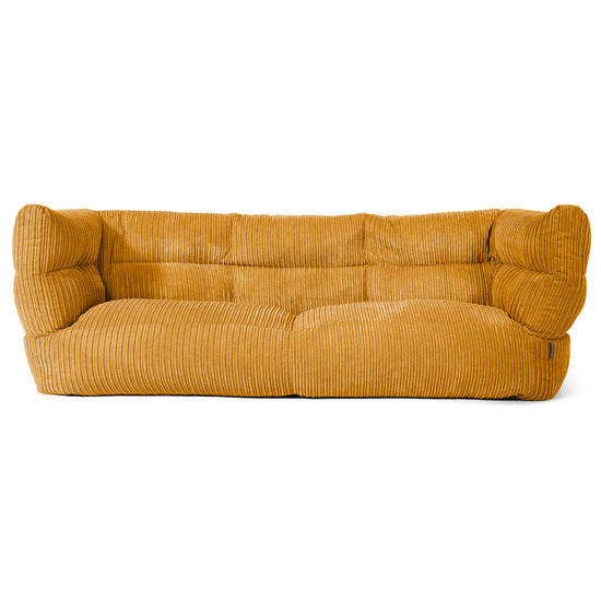3-Sitzer Louis Sitzsacksofa - Cord Goldhonig 01