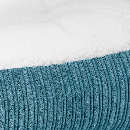 XXL Slouchy Hundebett - Sherpa & Cord Türkis 03