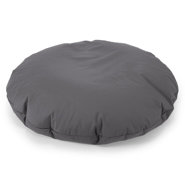 Flexforma Runder Kinder-Sitzsack als Bodenkissen 2-14 Jahre - Pflegeleicht Dunkelgrau 01