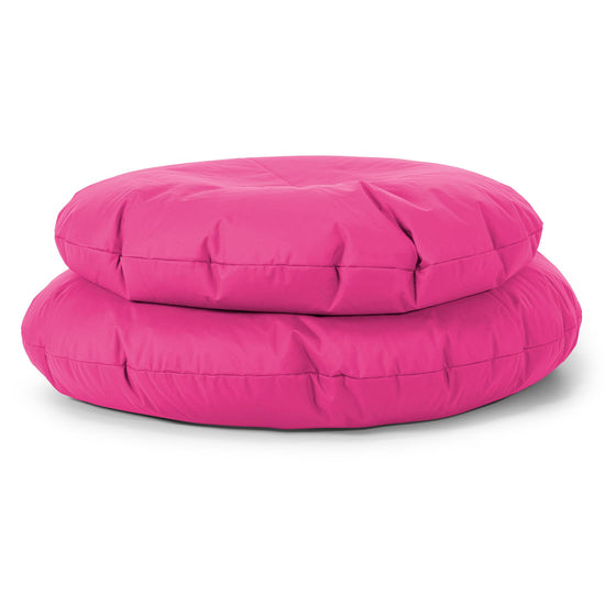 Flexforma Runder Sitzsack als Bodenkissen für Erwachsene - Pflegeleicht Pink 03