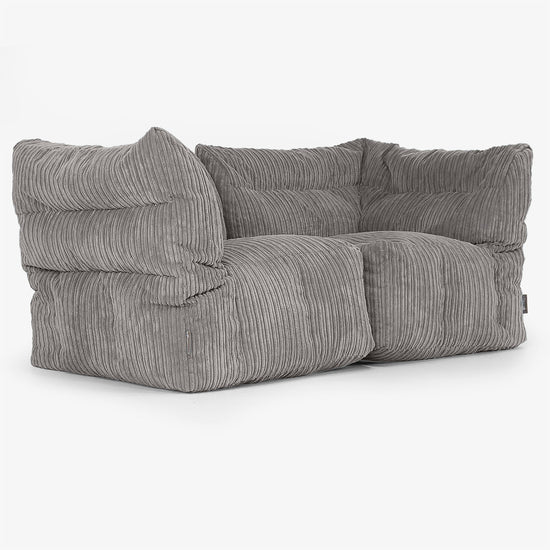 2-Sitzer Modulares Sofa-Set - Cord Graphitgrau 02