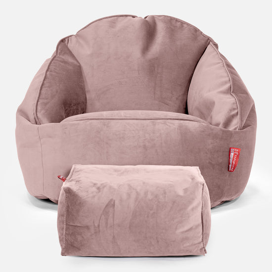 Bubble Sitzsack Sessel - Samt Pink 02