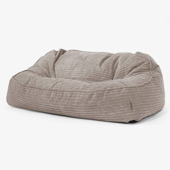 Das Slouchy XXL Sitzsack Sofa - Cord Beigegrau 01