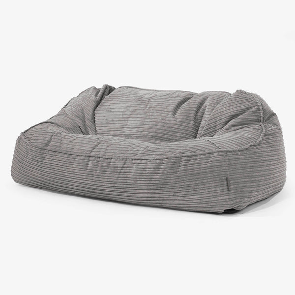 Das Slouchy XXL Sitzsack Sofa - Cord Graphitgrau 01