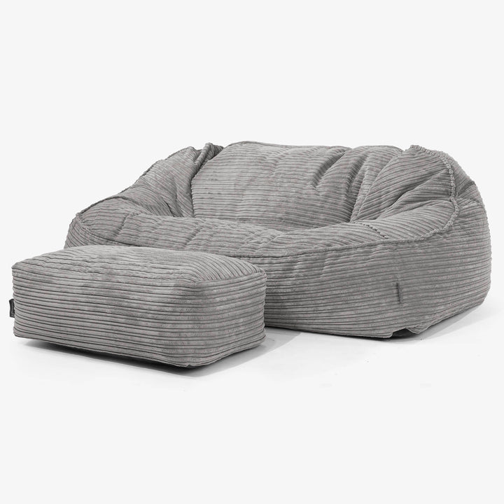 Das Slouchy XXL Sitzsack Sofa - Cord Graphitgrau 02