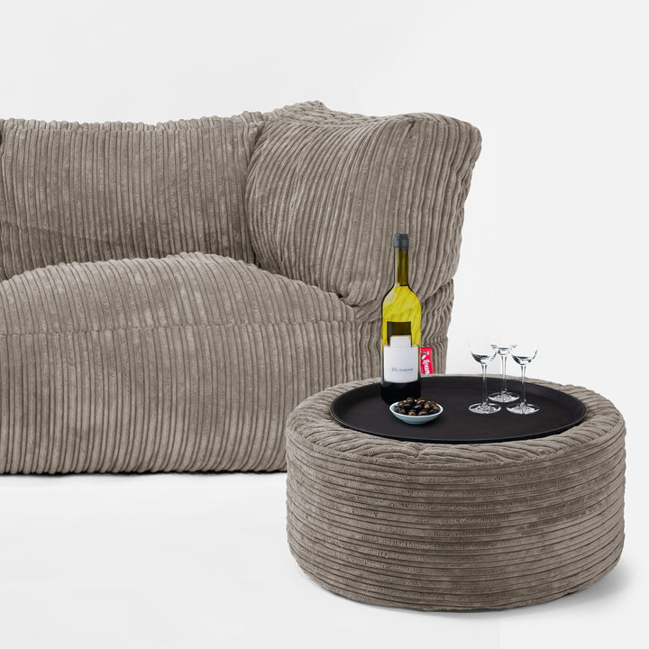 2-Sitzer Albert Sitzsacksofa - Cord Beigegrau 03