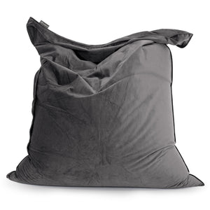 Sitzsack XXL - Samt Schiefergrau