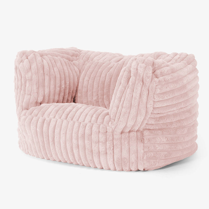 Albert Sitzsack Ohrensessel - Ultra Plüsch Cord Pastellrosa 03