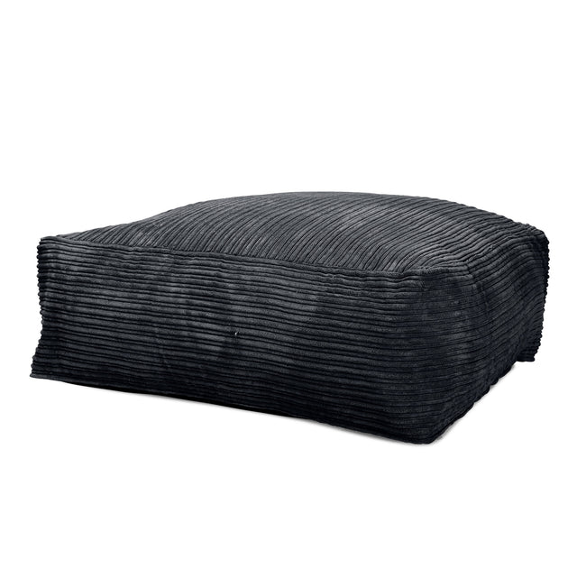 CloudSac 250 Memory-Schaum Ottomane Sitzbank Fußhocker - Cord Schwarz 01