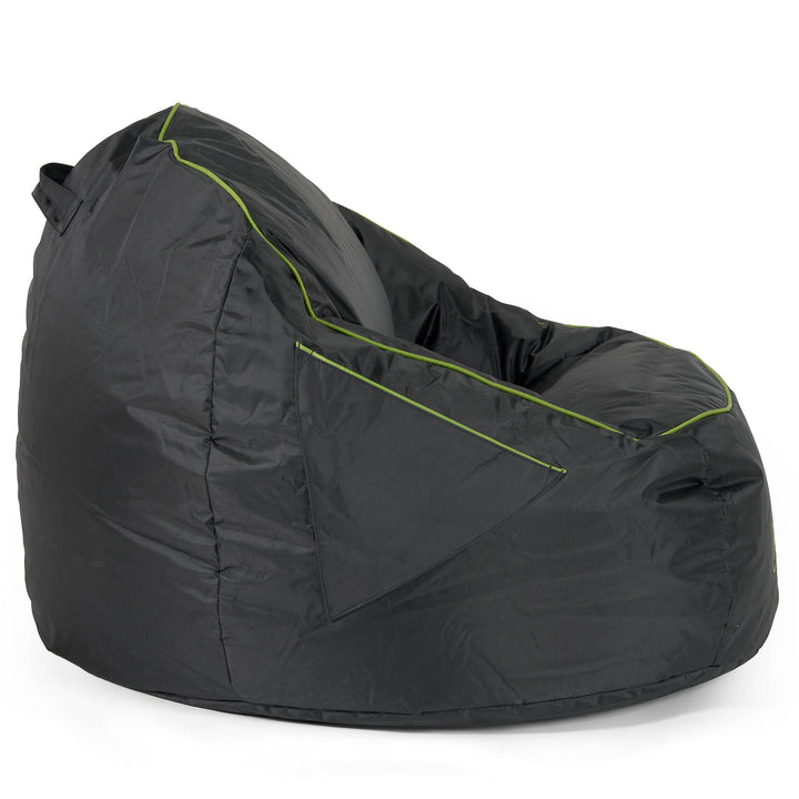Egg Gaming Sitzsack - Schwarz / Grün 02