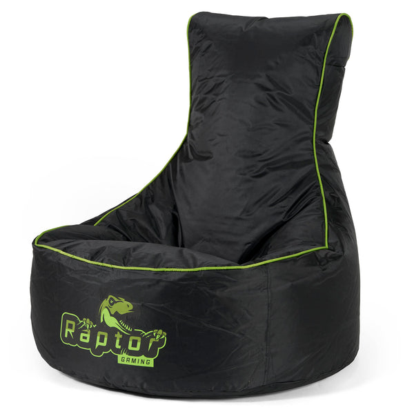 Gaming Sitzsack im Autositz-Stil - Schwarz / Grün 01