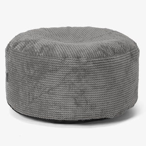 Großer runder Fußhocker - Pom-Pom Anthrazit