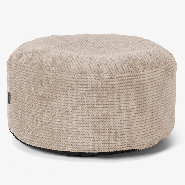 Großer runder Fußhocker - Pom-Pom Creme 01