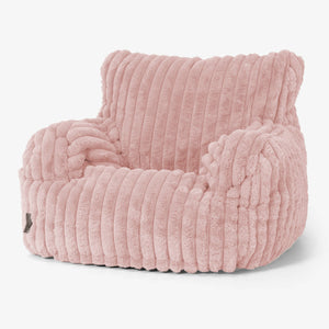 Josephine Sitzsack Ohrensessel - Ultra Plüsch Cord Pastellrosa