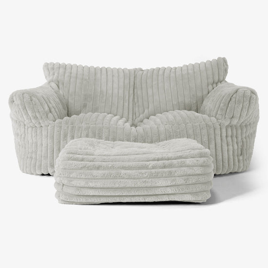 Josephine Sitzsack Sofa - Ultra Plüsch Cord Salbeigrün 02