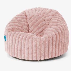 Klassicher Kindersessel Sitzsack 1-5 jahren - Ultra Plüsch Cord Pastellrosa