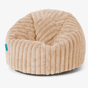 Klassicher Kindersessel Sitzsack 1-5 jahren - Ultra Plüsch Cord Pfirsich