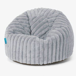 Klassicher Kindersessel Sitzsack 1-5 jahren - Ultra Plüsch Cord Taubenblau