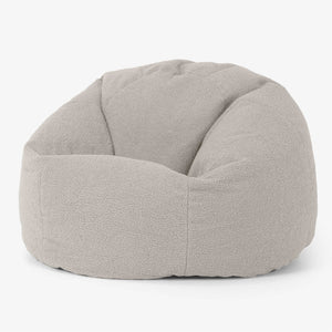 Klassischer Sitzsack Sessel - Bouclé Elfenbein