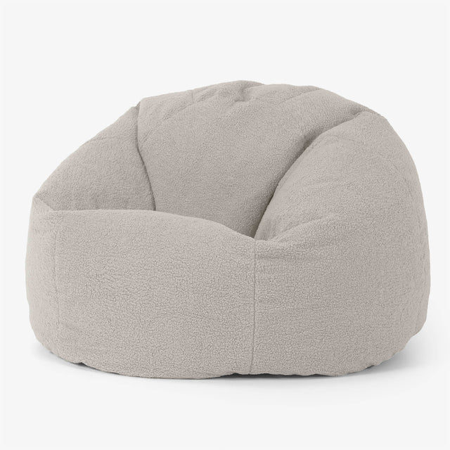 Klassischer Sitzsack Sessel - Bouclé Elfenbein 01