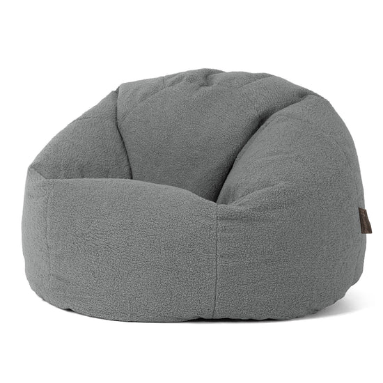 Klassischer Sitzsack Sessel - Bouclé Grau 01