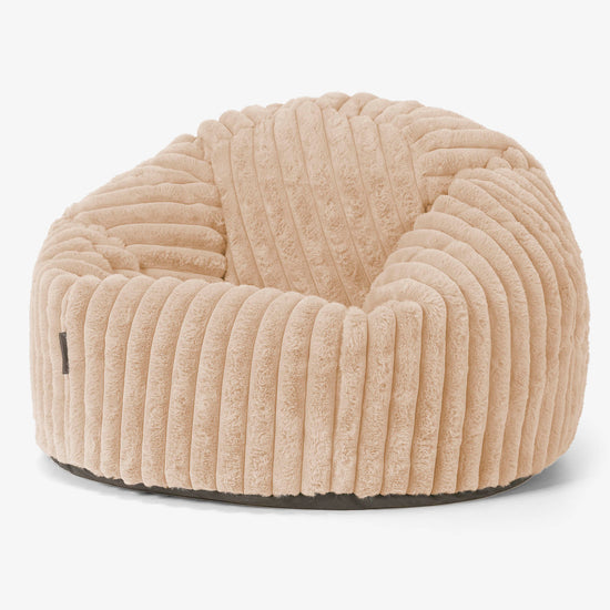 Klassischer Sitzsack Sessel - Ultra Plüsch Cord Pfirsich 01