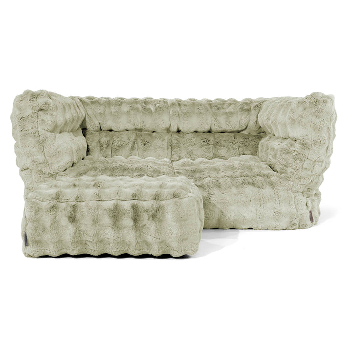 2-Sitzer Albert Sitzsacksofa 2.0 - Bubble Pelz Salbeigrün 02