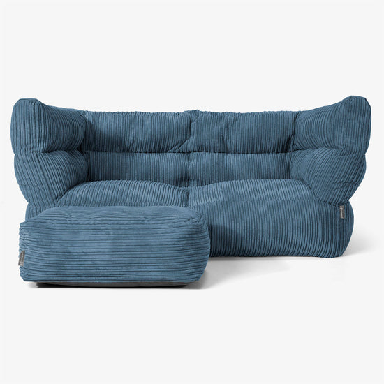 2-Sitzer Albert Sitzsacksofa 2.0 - Cord Marineblau 02