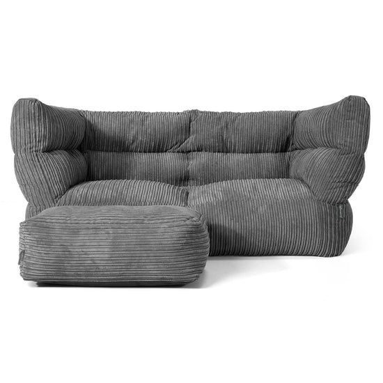 2-Sitzer Albert Sitzsacksofa 2.0 - Cord Schiefergrau 02