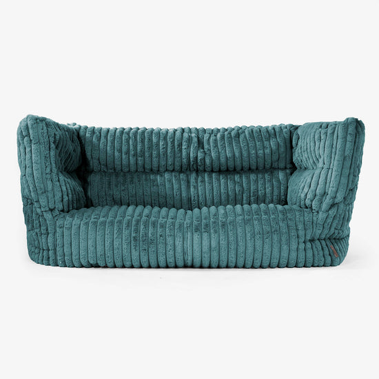 2-Sitzer Albert Sitzsacksofa 2.0 - Ultra Plüsch Cord Blaugrün 01
