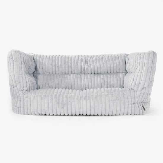 2-Sitzer Albert Sitzsacksofa 2.0 - Ultra Plüsch Cord Taubenblau 01
