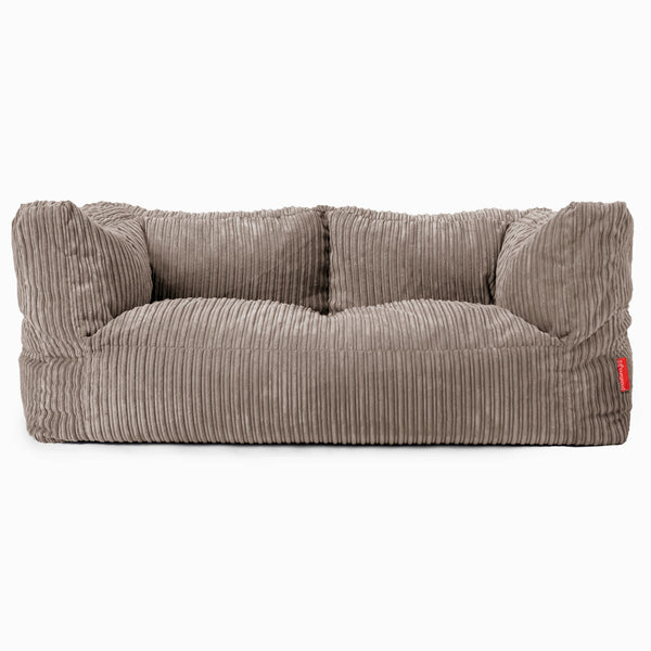 2-Sitzer Albert Sitzsacksofa - Cord Beigegrau 01