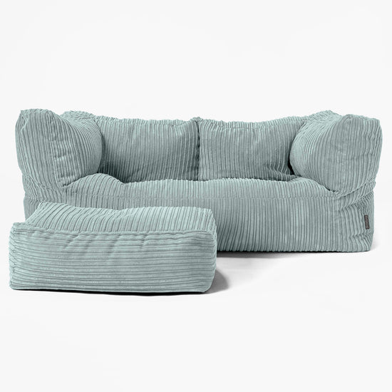 2-Sitzer Albert Sitzsacksofa - Cord Mintgrün 02
