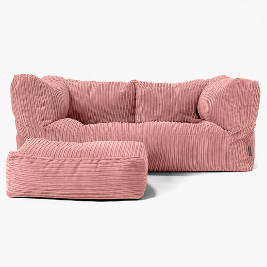 2-Sitzer Albert Sitzsacksofa - Cord Pfirsich 02