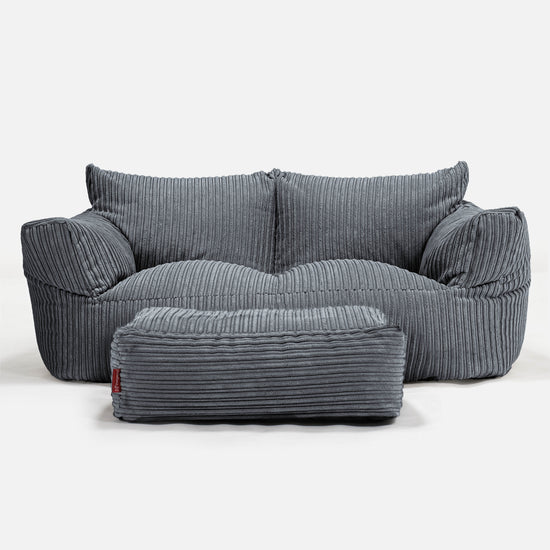 Josephine Sitzsack Sofa - Cord Schiefergrau 02
