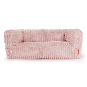 2-Sitzer Albert Sitzsacksofa - Ultra Plüsch Cord Pastellrosa