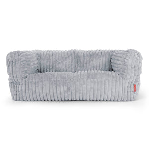 2-Sitzer Albert Sitzsacksofa - Ultra Plüsch Cord Taubenblau