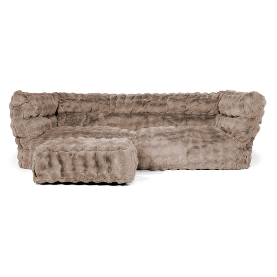 3-Sitzer Albert Sitzsacksofa 2.0 - Bubble Pelz Nerzfarben 02