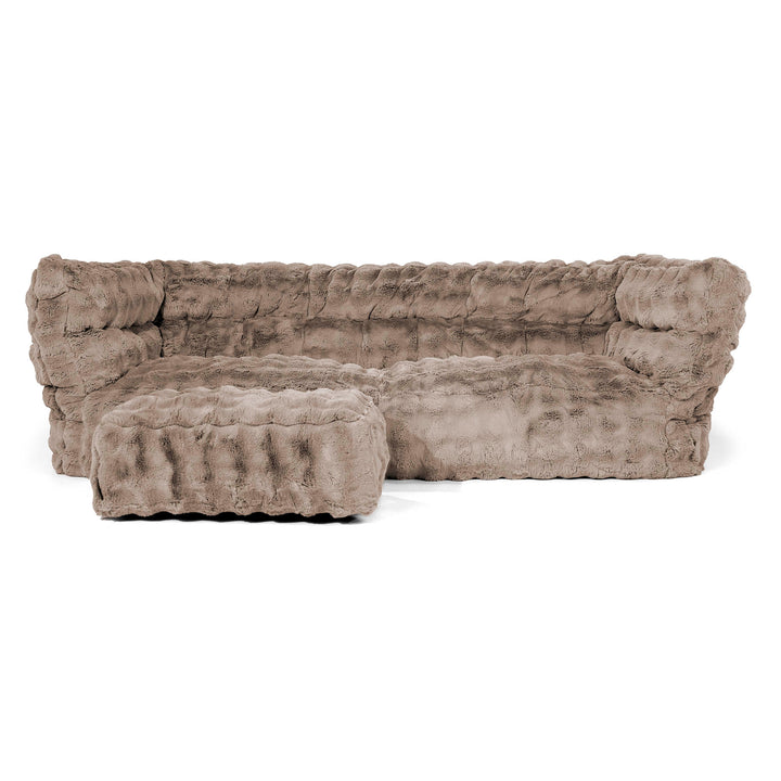 3-Sitzer Albert Sitzsacksofa 2.0 - Bubble Pelz Nerzfarben 02