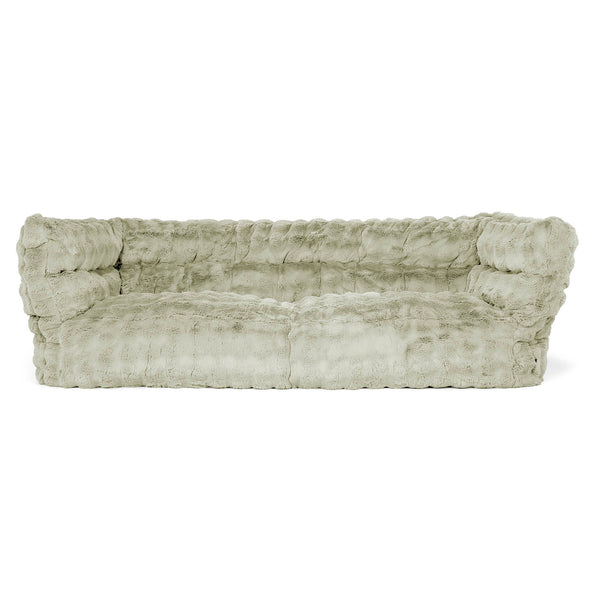 3-Sitzer Albert Sitzsacksofa 2.0 - Bubble Pelz Salbeigrün 01
